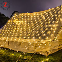 Solar Led Light Outdoor String Lights Lamp Net 1.5x1.5m 3X2M Waterproof Fairy Holiday Christmas Solar Lamp Garden Waterproof