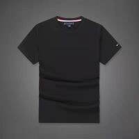 New Tommy short-sleeved mens T-shirt round neck pure cotton summer casual trend mens half-sleeved Tommy bottoming top