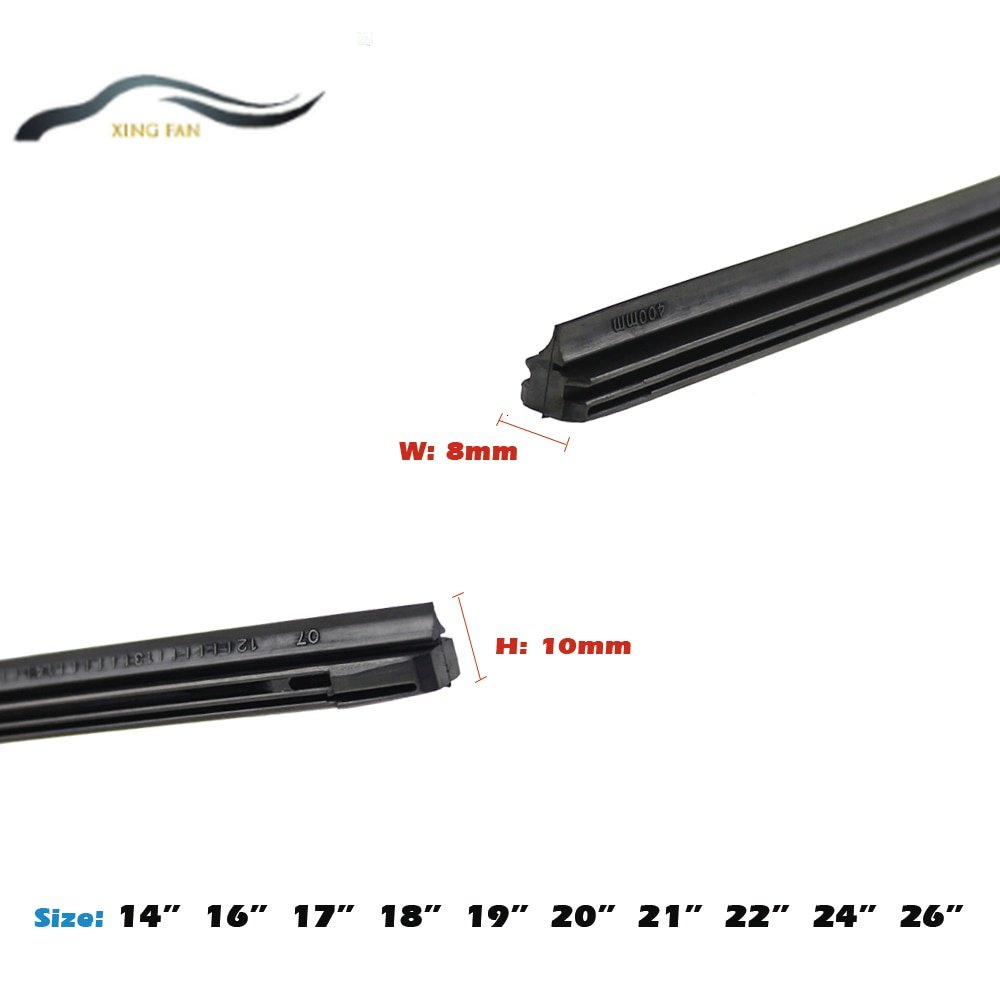 XINFAN Car Wiper Blade Elastic Band Windscreen Vehicle Insert Rubber Strip Refull 8mm 14 "16" 17 "18" 19 "20" 21 "22" 24 "26" 28 "Accessories