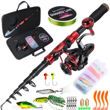 Fishing Rod and Reel Set Spinning Combo Fishing Tackle Set with Portable Travel  Rod and Reel Fishing Gear for Freshwater Saltwater Fishing