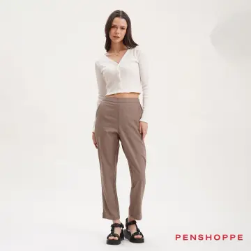 TRENDY TROUSER PANTS FOR GIRLS WOMEN OFFICE PANTS TROUSERS TAN