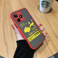 เคส Case4you สำหรับ Realme C53 Realme Narzo N53การ์ตูนสัตว์น่ารักมีน้ำค้างแข็งโปร่งใสพิกาจูแบบแข็งเคสใส่โทรศัพท์กันกระแทกเคสป้องกันกล้องปกหลังแบบเต็ม