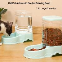 3.8L Pet Bowl Automatic Feeder Water Dispenser Pet Automatic Feeder Drinking Bowl Large Capacity Storage Bucket Accessories