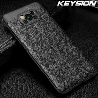 เคสกันกระแทก KEYSION สำหรับ POCO X3 NFC F3 X4 Pro F4 GT พื้นผิวหนังเคสสำหรับ Redmi โทรศัพท์ซิลิโคน Note 11 11S 10 Pro