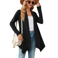 Women Long Sleeve Cardigan Tops for Autumn Solid