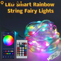 ไฟสาย RGB แบบสายอัจฉริยะ LED สาย USB สำหรับเชื่อมต่อผ่านแอปไฟสนามกันน้ำของตกแต่งงานแต่งงานไฟประดับ