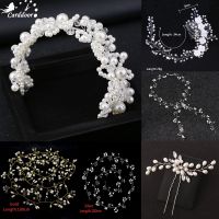 Carddoor Crystal Wedding Hair Accessories Headband Simulated Pearl Bridal Tiara Hairbands Crown Headpiece Bride Hair Jewelry