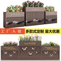 ✑☃ Outdoor wrought iron flower box sales department the mall road stainless steel planter partition door outdoor enclosures