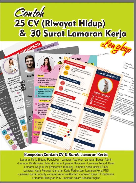 Contoh 25 Cv 30 Surat Lamaran Kerja Lengkap Tinggal Edit Lazada Indonesia