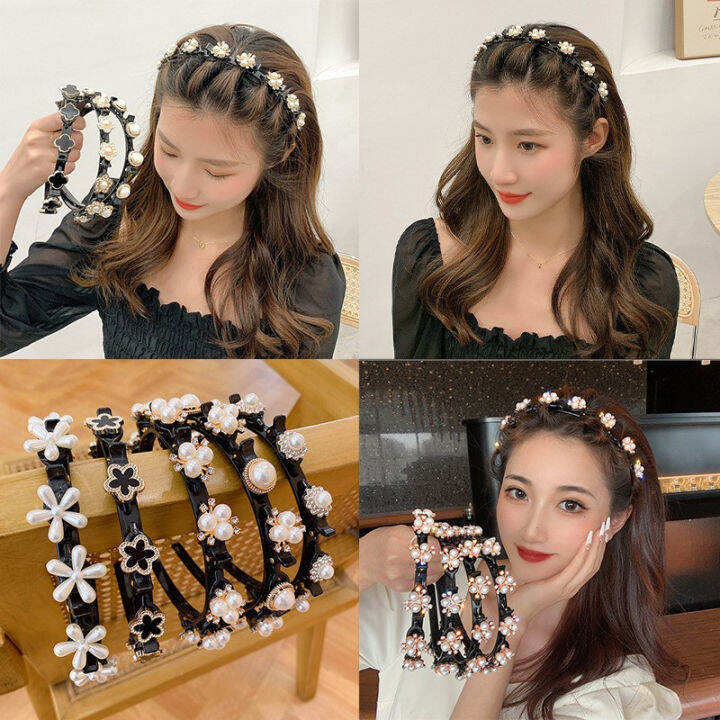 Curly Thick Invisible Hair Hoop Hair Headband Hair Band Hairstyle Fixing  Tool | eBay