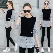 Cocoepps 2020 Xuân Mới Quần Áo Nữ Thon Gọn Hàn Quốc Thời Trang Tay Áo Dài