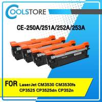 COOL ตลับหมึกเลเซอร์โทนเนอร์ CE250A/CE251A/CE252A/CE253A BKCMY สำหรับ LaserJet CM3530fs/3525dn/3525n/3525x