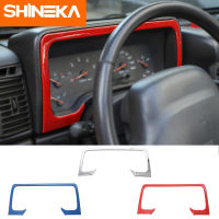 SHINEKA ABS Newest Dashboard Frame Dash Board Trim Cover Decoration Stickers For Jeep Wrangler TJ 1997-2006 Interior Accessories