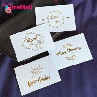 2023 Bronzing Single Page Type Greeting Card Thank You Card Wedding Birthday Party Invitations Flower Shop Gift Blank Card