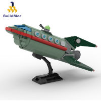 BuildMoc Cartoon ed Planet Spaceship Express Ship MOC Model Building Blocks Toys For Children Toy Kid Gifts 628PCS