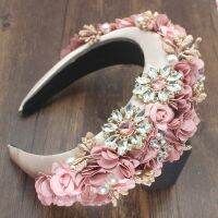 【YF】 Bohemia Fashion Flower Headband Luxury Temperament Sponge Crystal Rhinestones For Women Accessories Wedding Party