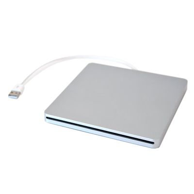 External USB DVD Case for MacBook Pro SATA Hard Disk Drive DVD Super Multi slot has aluminum look Silver
