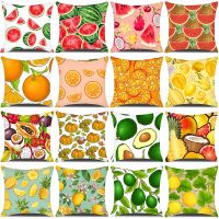 【CW】 Cover 18x18 Inches Cartoon Fruits Printed Pillowcase Sofa Pillows Cushion Covers