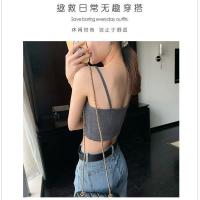 【Ready】? Korean version of ins student all-match vest camisole for girls with beautiful back tube top underwear for outerwear and inner layer with chest pad