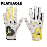 ★New★ PLAYEAGLE Golf Ladies Fingerless Gloves Touch Screen Pu Leather Sports Sunscreen Non-slip Gloves