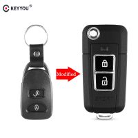 【100%-original】 islwpi KEYYOU 2ปุ่ม Modified Flip Car Remote Key สำหรับ KIA Sportage Sorento FORTE CERATO Fob Key Case