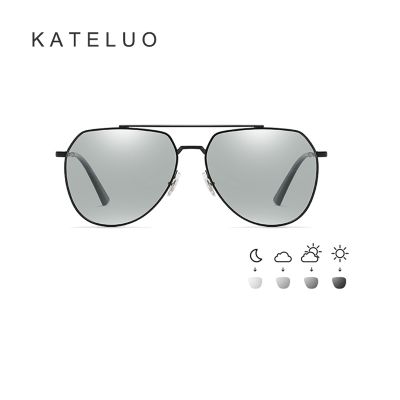 ~ [พร้อมกล่อง] Kateluo 7702 แว่นตากันแดด เลนส์โพลาไรซ์ ป้องกันรังสี UV400 แบรนด์แฟชั่น นักออกแบบ การเดินทาง สําหรับผู้ชาย