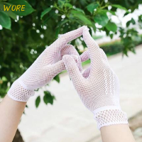 ?【Lowest price】WORE ถุงมือสั้นลูกไม้สำหรับผู้หญิงสไตล์วินเทจถุงมือสำหรับเจ้าสาวในงานแต่งงานถุงมือสำหรับงานเลี้ยงน้ำชาถุงมือดอกไม้สำหรับงานเลี้ยงอาหารค่ำชุดแฟนซีถุงมือเครื่องประดับ