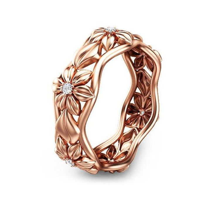 แหวนเพชรสองสีเคลือบทองแฟชั่นที่สร้างสรรค์ขอบยุโรปและอเมริกาขายส่ง-cincin-rose-gold-โค้ง