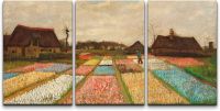 ฟิลด์หลอดไฟศิลปะบนผืนผ้าใบสำหรับติดกำแพง3ชิ้นโดย Vincent Van Gogh ธรรมชาติถิ่นทุรกันดารงานศิลปะชั้นดีผ่อนคลาย-สงบหลากสี-ศิลปะบ้านสมัยใหม่,ตกแต่งผนัง,แขวนได้ในห้องนั่งเล่น,ห้องนอนและสำนักงาน