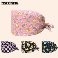 Cotton Cartoon Animal Print Ladies nursing Cap Doctor Surgery Dentist Beauty Salon Chef Pet Hospital Breathable Scrub