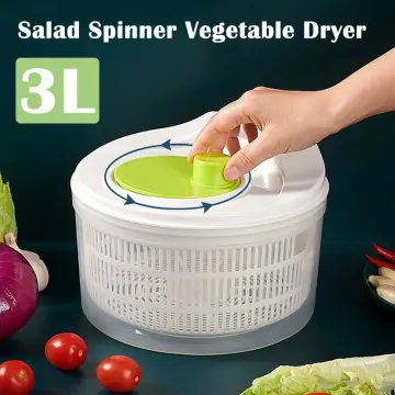 Salad Spinner Dryer, Vegetables & Fruits Dryer with 2.3L High