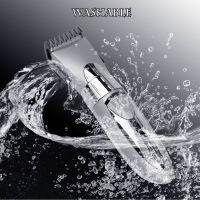 Cordless Hair Clipper Professional Waterproof Beard Trimmer Rechargeable Hair Razor Water Resistant Hair Cutting Machine 40