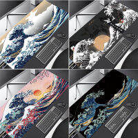 Great Wave Off Kanagawa XXL แผ่นรองเม้าส์ แผ่นรองเม้าส์ขนาดใหญ่สไตล์ญี่ปุ่น 800x300 มม. โต๊ะศิลปะคอมพิวเตอร์แผ่นรองเม้าส์ xl Desktop Protector แผ่นรองเม้าส์สำหรับอุปกรณ์เสริมเกม