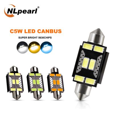 【CW】NLpearl 2x Signal Lamp C5w Led 41mm 39mm 36mm 31mm Festoon Light 5630SMD C10W Led Car Interior Reading Lamps Dome Light White12V