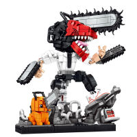 Creative Chainsaw Man Building Blocks Danji Pochita Figure Super Heroes Anime Action Figures Assembly Bricks Children Toys Gifts