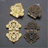 ✚ 2x Mini Lace Hinge Small Decorative Jewelry Wooden Box Cabinet Door Butt Hinges with Nails Homemade 53x28mm