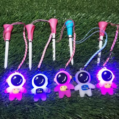 night sports super bright LED golf tee Golf Rubber Band Glitter Tee with cartoon pattern with handmade rope to prevent loss of Towels