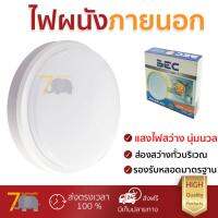 ไฟผนังภายนอก สว่างครอบคลุม ไฟผนังนอก LED POLAR-RO/W 12W WARMWHITE BEC พลาสติก ขาว วัสดุทนทาน ใช้ได้กับหลอดไฟมาตรฐานทุกประเภท โคมไฟภายนอก Outdoor Wall Lights จัดส่งฟรี Kerry ทั่วประเทศ