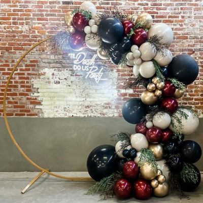 94Pcs Valentines Day Balloons Garland Black Burdy Red Balloon Arch Wedding Decorations Engagement Bachelor Party Supplies