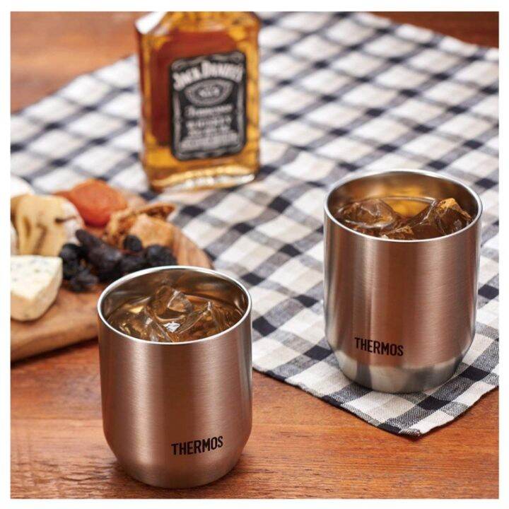 แก้วเก็บอุณหภูมิ Thermos Japan แก้วน้ำสแตนเลส 2 ชั้น 280400 ml แพค 2