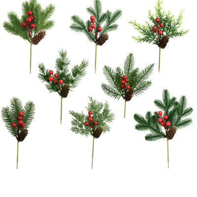 Festive Hanging Pendants New Years Party Decorations Artificial Pine Picks Christmas Party Supplies Pine Needle Decoration