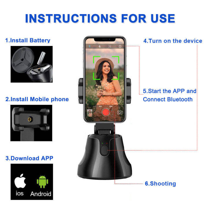 apai-genie-auto-smart-shooting-selfie-stick-360-object-tracking-holder-all-in-one-rotation-face-tracking-camera-phone-holder