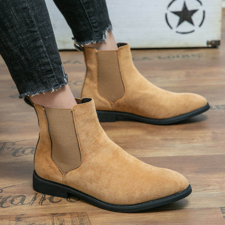 clarks-ชุดบุรุษ-citistride-top-stone-suede-chelsea-boots