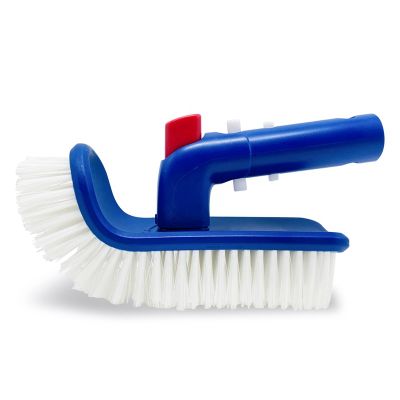 Pool Brush for Step & Corner, Rotatable Hand Scrub Brush with Fine Bristles for Cleaning Swimming Pools