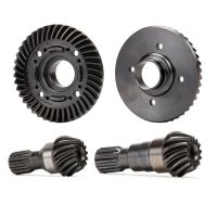 Hardened Steel Front and Rear Differential Ring Gear Diff Pinion Gear Replacement Spare Parts for TRAXXAS 1/5 X-MAXX 1/6 XRT Upgrade