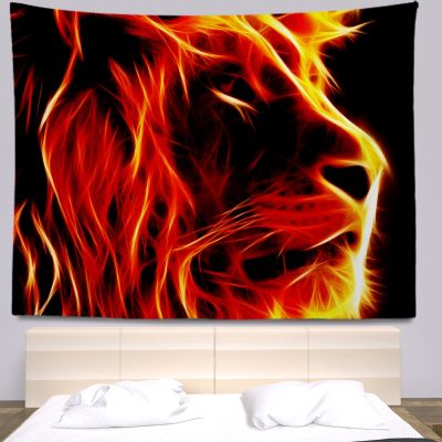 Lion Tiger Animal Big Cloth Wall Tapestry Bohemia Anime Hippie Home Decoration Support customization