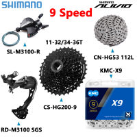 Shimano Altus 9โวลต์ Groupset RD-M3100SL-M3100-R D Erailleur 9ความเร็ว HG200เทปมู่เล่ X9 HG53โซ่สำหรับ MTB ชิ้นส่วนจักรยาน