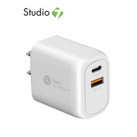 อะแดปเตอร์ BAZIC Wall USB Charger 1 USB-A / 1 USB-C (PD20W/US) GO PORT White by Studio 7