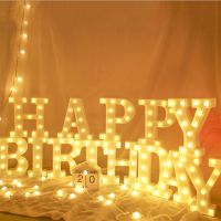 LED Letter Lights DIY Sign Light Up Letters for Night Light Wedding Birthday Proposal Party Christmas Happy Valentines Day