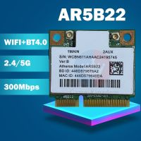 Atheros AzureWave AR9462 AR5B22 WB222 Half Mini PCIe 300Mbps Bluetooth4.0 WLAN Wifi Wireless Card